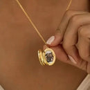 Relicário Clássico Oval com Foto Personalizada