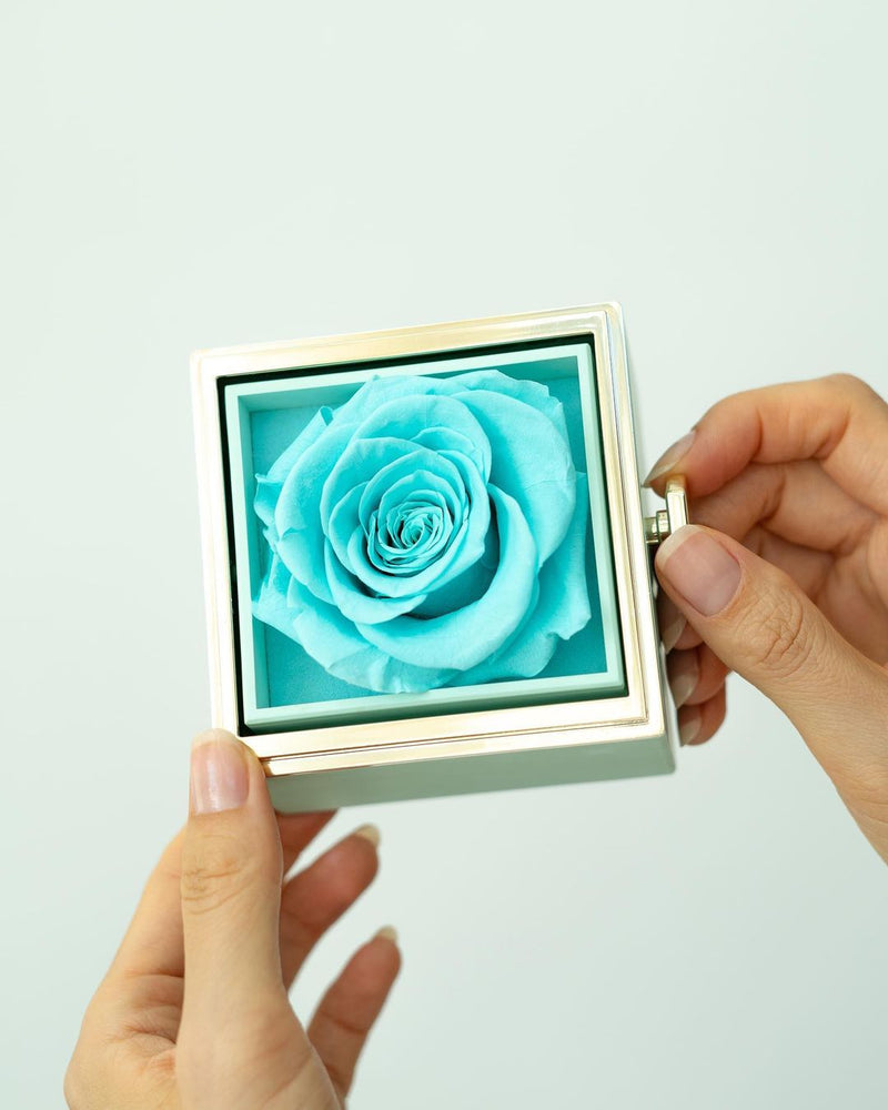 Caixa Rotativa com Rosa Eterna (Somente Caixa)