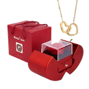 Caixa com Rosa  & Colar Personalizado + Cartão de Brinde! 🎁