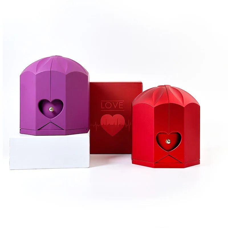 Caixa com Rosa Eterna & Colar Gota Personalizado - Para Minha Mãe