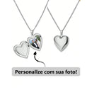 Relicário Coração Valente com Foto Personalizada