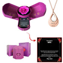 Caixa com Rosa Eterna & Colar Gota Personalizado - Para Minha Mãe