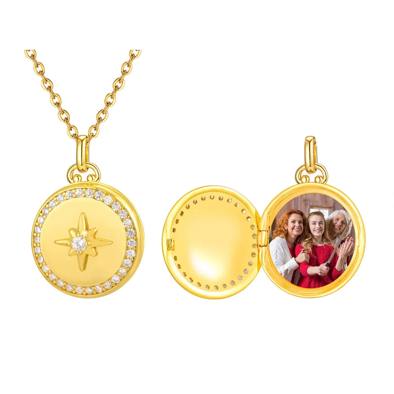 Relicário Estrela do Amor com Foto Personalizada