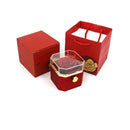 Caixa Rotativa com Rosa Eterna & Colar Coração Gravado com Nomes