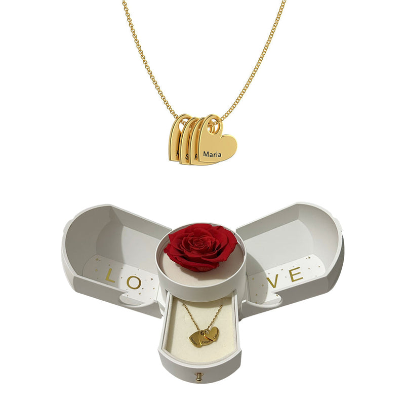 Colar de Corações Amor Eterno