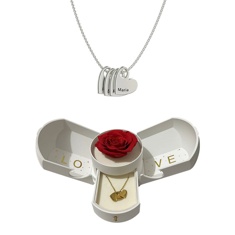 Colar de Corações Amor Eterno